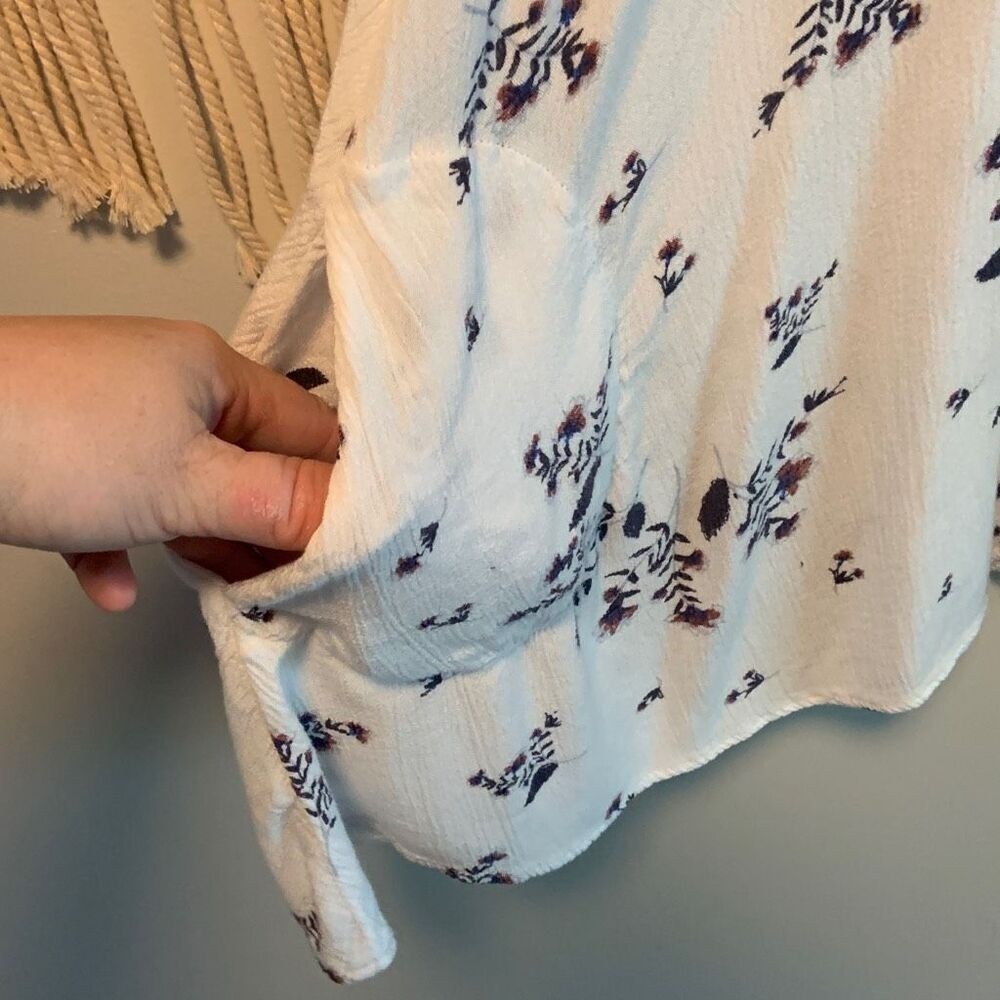 FREE PEOPLE Women's Snap Out Of It Floral Swing Mini Tunic Dress Pockets Medium - Picture 7 of 12